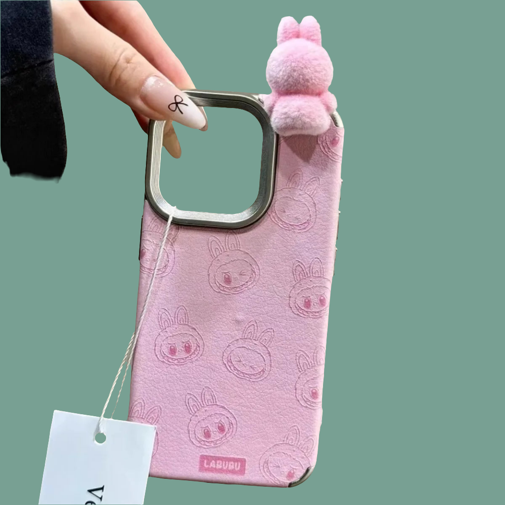 Coque smartphone kawaii Labubu rose 